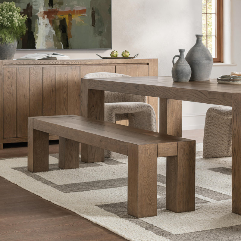 Bristol Reclaimed Oak Dining Bench, Café Brown, Café Brown