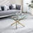 Landgraf Glass Top Round Coffee Table,Cocktail Table,Glass End Table-1042096008-944003058