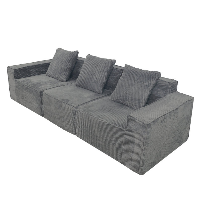 Modern 3-Seater Convertible Modular Sectional Sofa Set Popular Compression Sofa