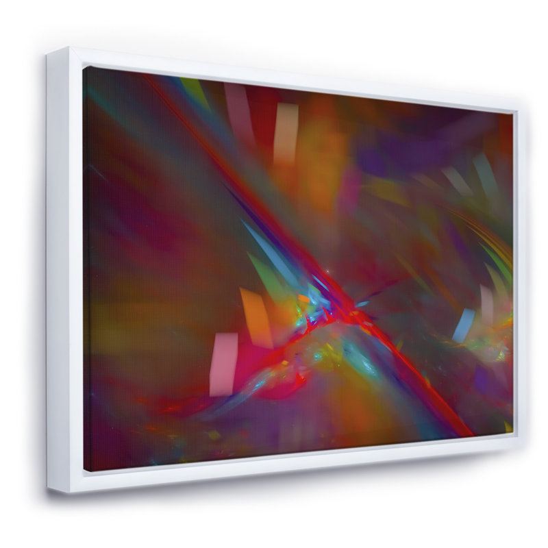 «Digital Fractal Abstract Oil I», reproduction d'art sur toile, H 36 po x l 46 po x 1,5 po, Toile blanche encadrée