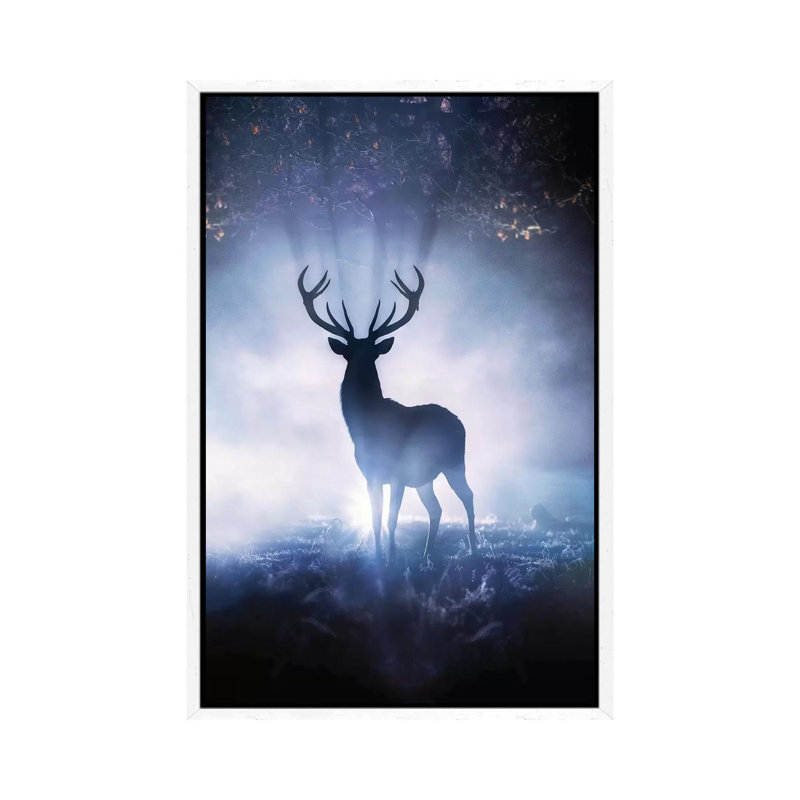 Cernunnos Rising by Max Ellis - Print on Canvas, 66.04 cm H x 45.72 cm W, White Framed