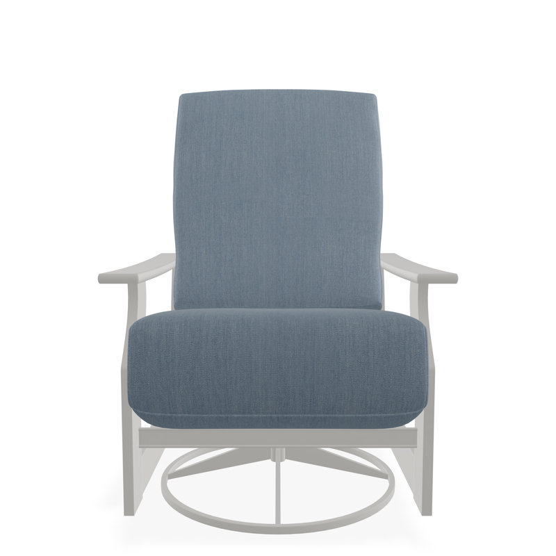 Chaise berçante pivotante en polymère St. Catherine, Neige, Toile brume