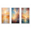 «Bold Sunset Golden Collage», 3 pièces sur toile-1049781908-1049781897