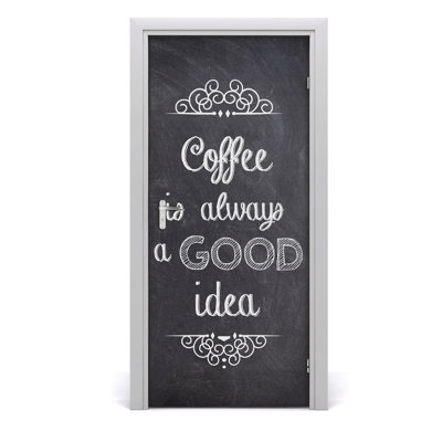 Coffee Collage Door Decal