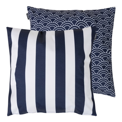 Bean Bag Bazaar Deck Stripe Indoor-Outdoor Cushion, Pack of 2