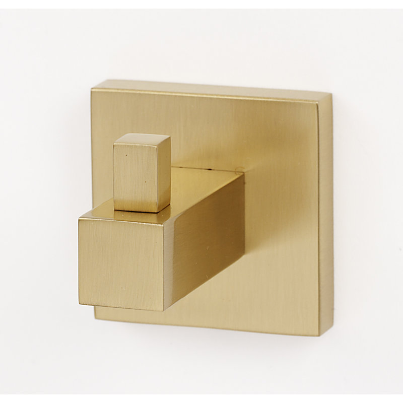 Single Robe Hook, Satin Brass