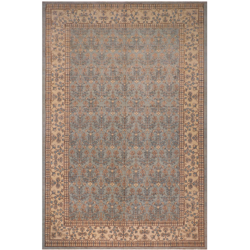 Tapis unique vert / vert 12 pi 0 po x 18 pi 0 po Kellyanna par Arshs Fine Rugs