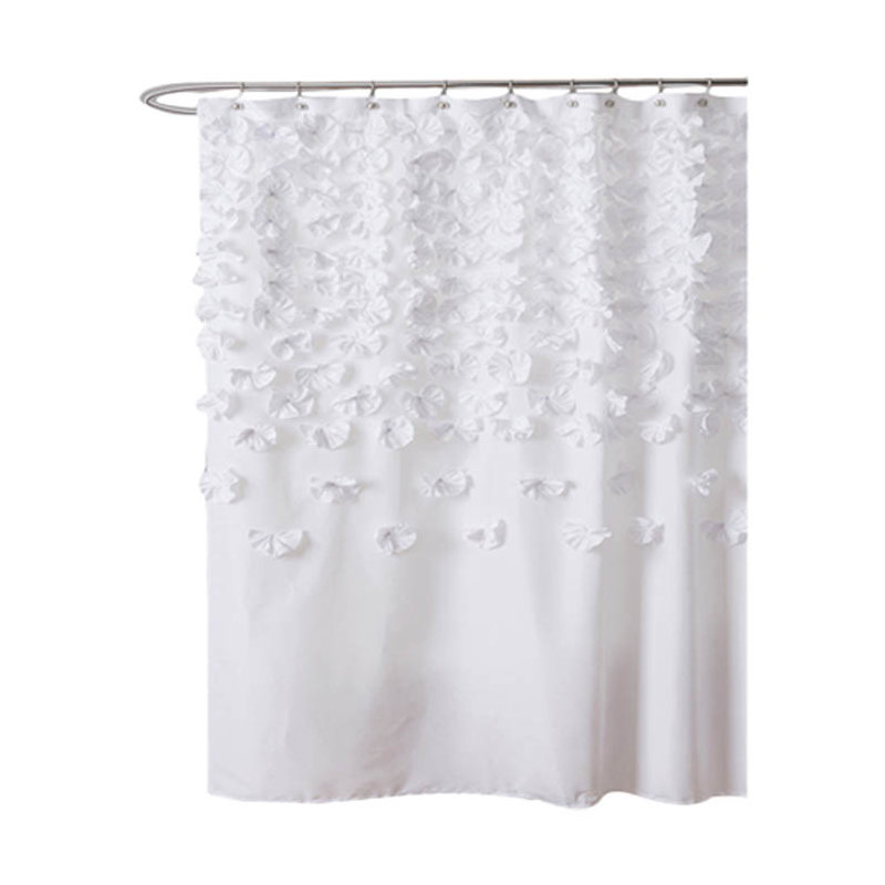 Rideau de douche simple blanc lucie