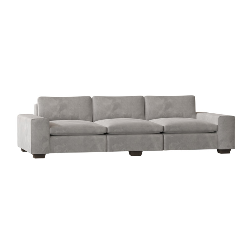 Liam Sofa, Bella Black Performance Velvet, Brown Mahogany