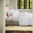 Cooling Cotton Blend Queen Sheets & Pillowcases, White Sateen for Home