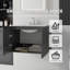 Meuble-lavabo flottant avec comptoir en marbre de culture et portes à fermeture en douceur-133668156