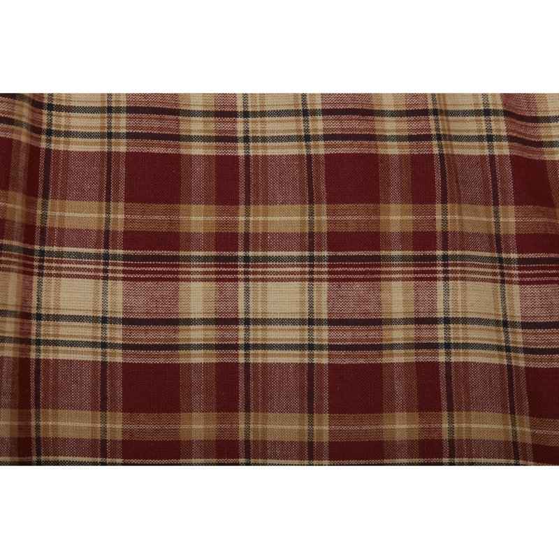 Rustic Plaid Cotton Twin Bed Skirt with Split Corners