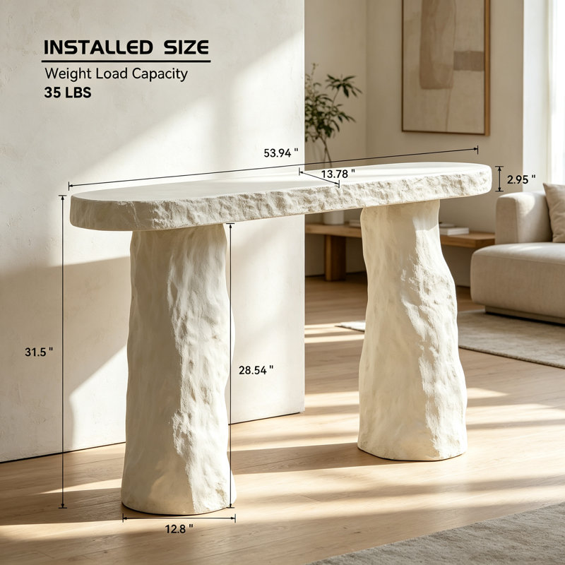 Table console d'entrée en fibre de verre