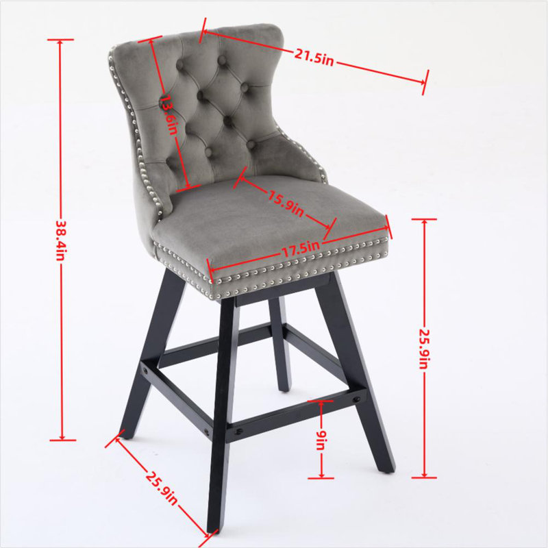 2 Piece Bar Stools, Beige