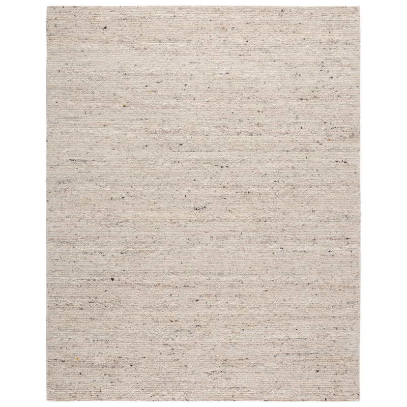 Earthly Hand Tufted Wool Solid Color Indoor Rug, Rectangle 8' x 10'