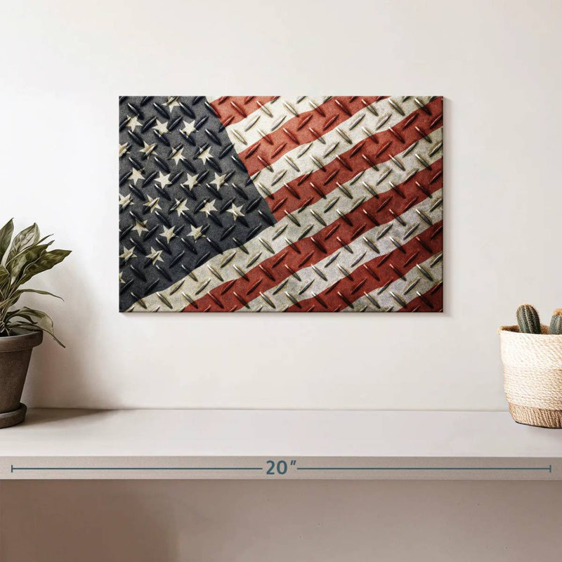 Drapeau américain Borges Steel Mat, H 8 po x l 12 po