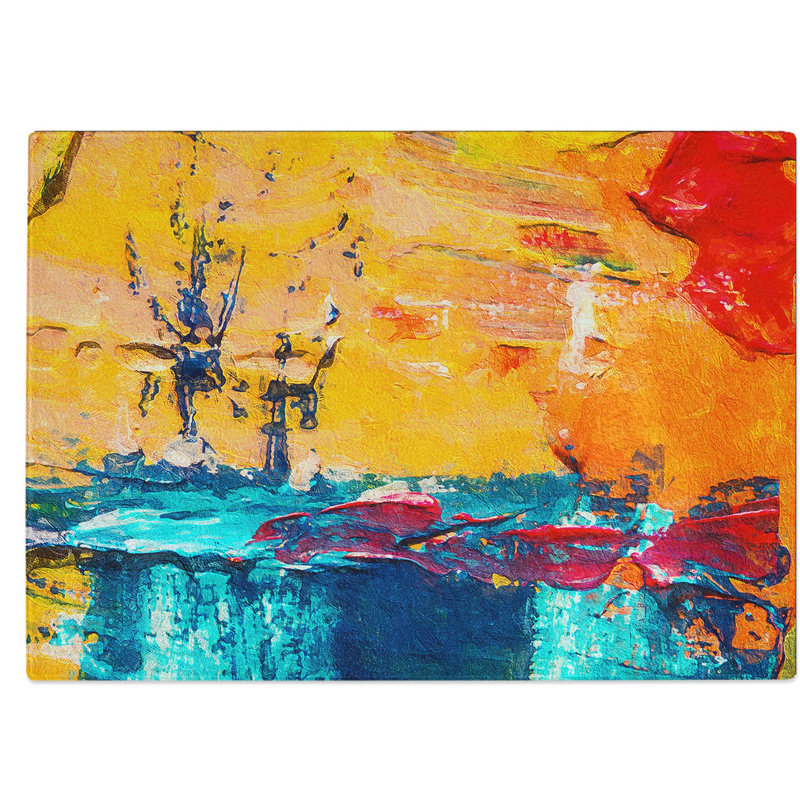Tempered Glass Art Painting Vol.124 Chopping Board, 39 cm W x 28.5 cm L