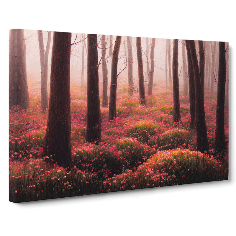 Friendly Spring Forest - Wrapped Canvas Print, 35cm H x 50cm W x 3cm D