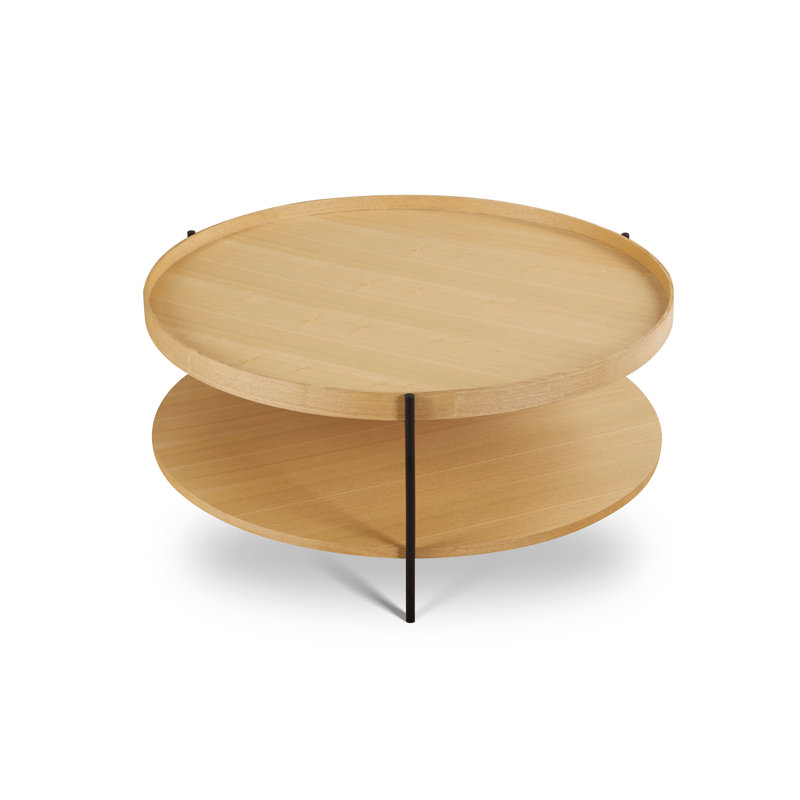 Aunica Three Leg Coffee Table, 39cm H x 90cm L x 90cm W