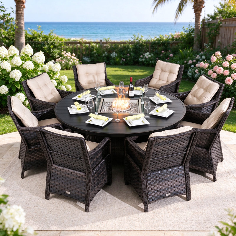 Ensemble repas d'extérieur 7 pièces