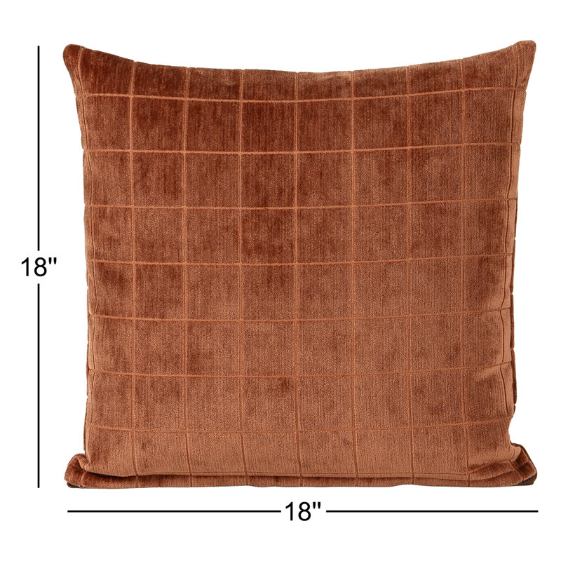 Coussin Otterville, Noix de muscade géométrique, H 30 po x l 30 po, Polyester