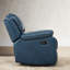 Fauteuil inclinable en cuir bleu marine Charlotte