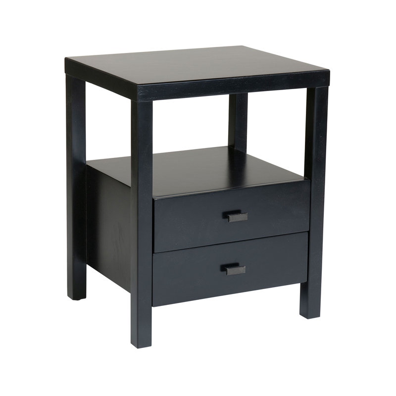 Adelaida 18'' W Nightstand, Black