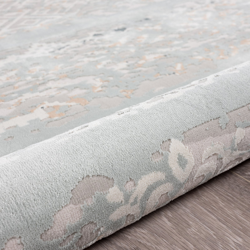 Tapis contemporain à rayures Neutral, Rectangle 1 pi 10 po x 3 pi