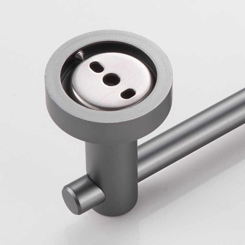 Metal Wall Mounted Bathroom Toilet Paper Holder, Grey