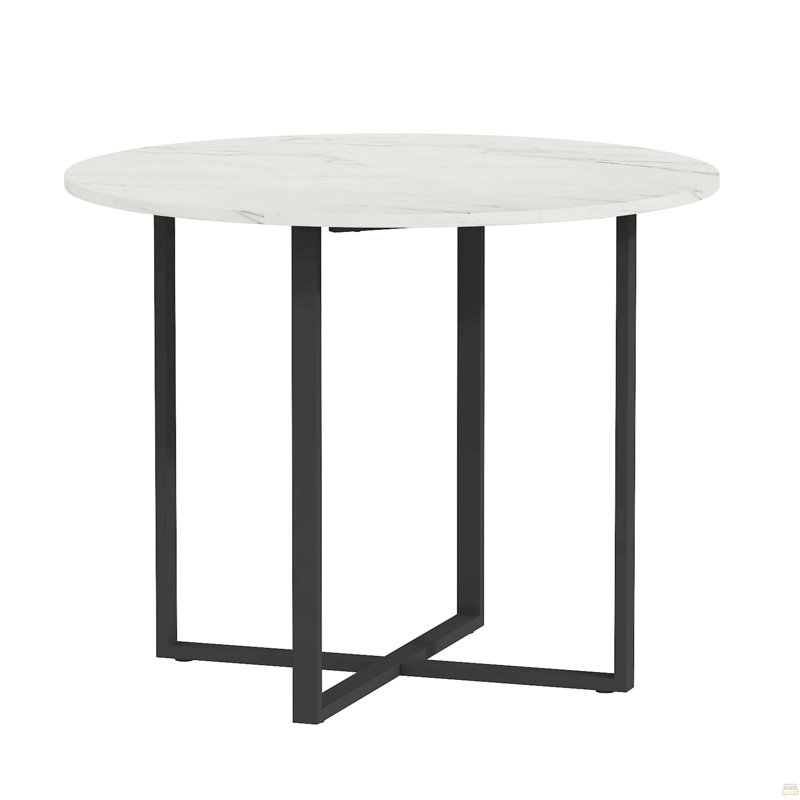 Table de salle à manger en bois, White/Black