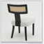 Ensemble de chaises de salle à manger de style Mid-Century moderne, structure en bois massif avec dossier en rotin et coussins beige moelleux pour plus de confort et de style-1439947122