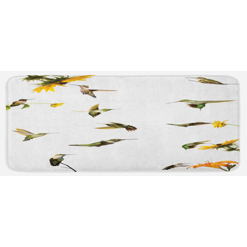 Tapis de cuisine colibris