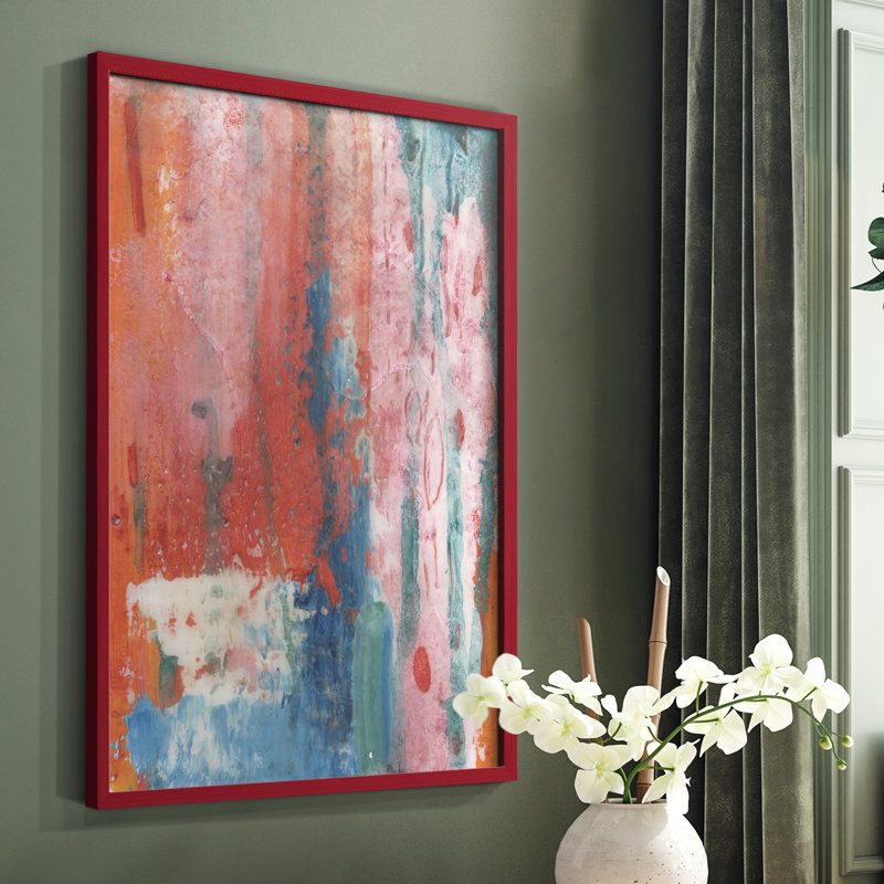 Spring Step I Framed Print - Solid Wood, 28" H x 22" W, White