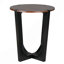 Table d'appoint en bois d'acacia massif, brun et noir