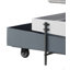 Table basse grise et blanche à finition ultrabrillante avec plateau relevable
