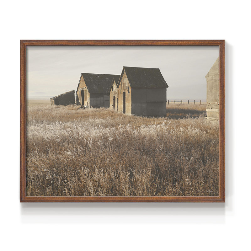 The Old Farm -Framed Print - Restickable, 8" H x 10" W, Walnut