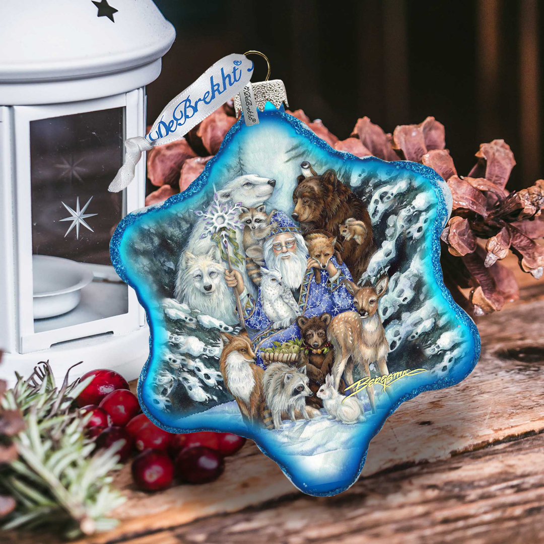 Holiday Splendor 4'' Handmade Glass Holiday Shaped Ornament G Debrekht