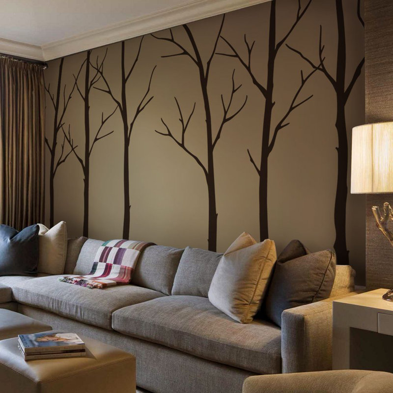 Adhésif décoratif arbres d'hiver, H 120 po x l 41 po
