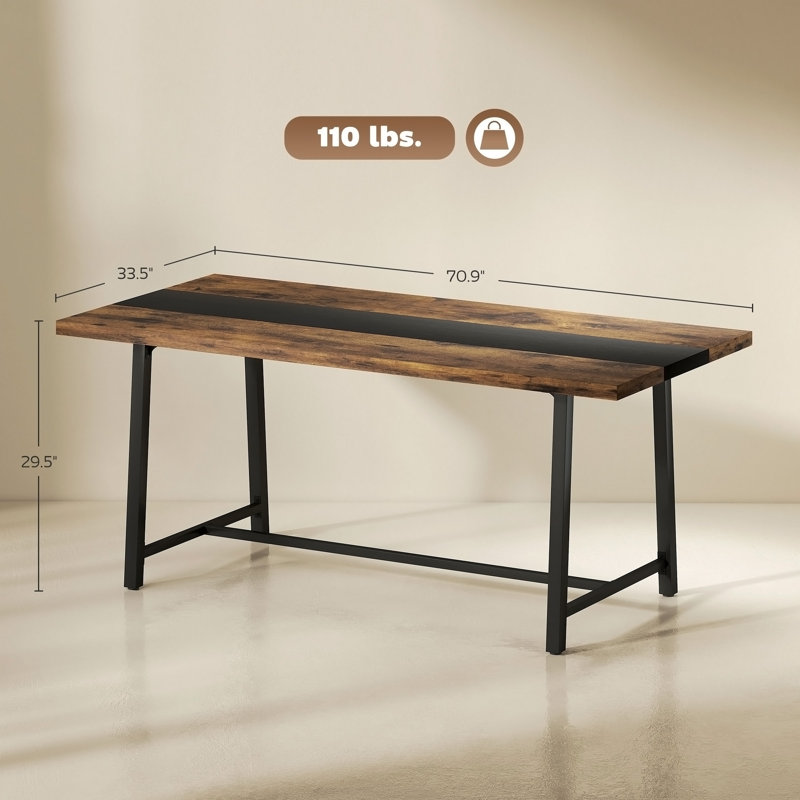 Industrial Dining Table for 8 People