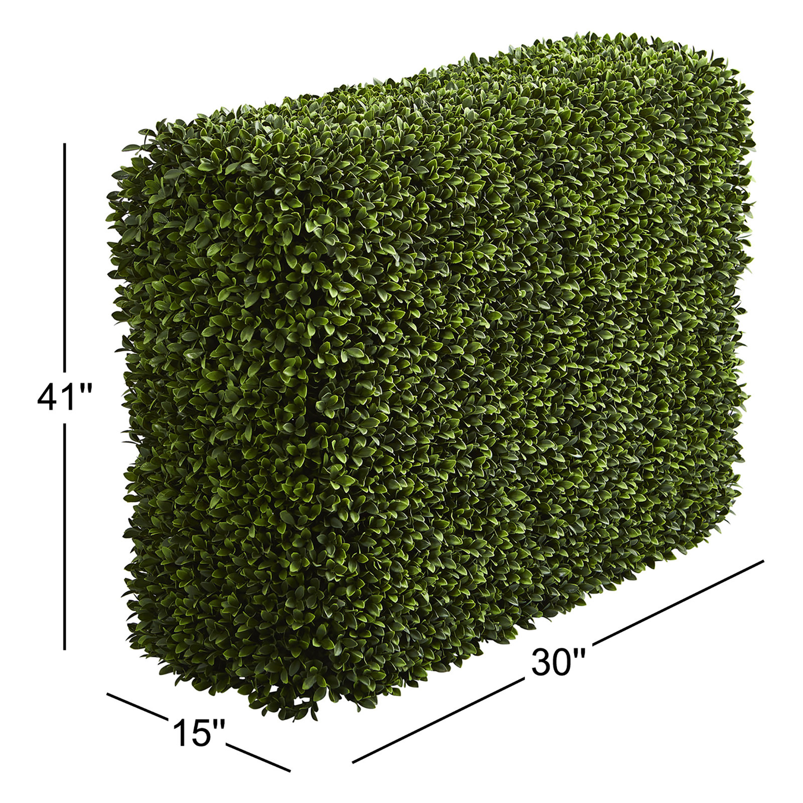 Artificial Boxwood Hedge, 41" H x 30" W x 15" D