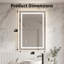 Miroir de salle de bain sans cadre avec double éclairage à DEL, antibuée, éclairage à intensité variable et fonction mémoire-1112451859