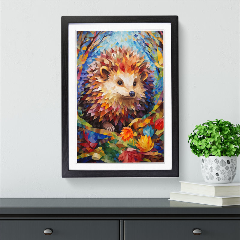 Hedgehog Cubism No.3 - Framed Print