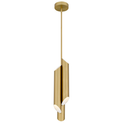 Mini-luminaire suspendu à DEL en or brossé Manelis
