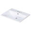Plateau de meuble-lavabo 24 po seulement, lavabo blanc, 3 trous de robinet, robinet de 4 po disponible, céramique