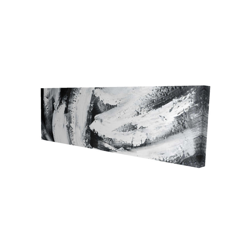 Grandes rayures noires sur toile - Élégant décor à la maison