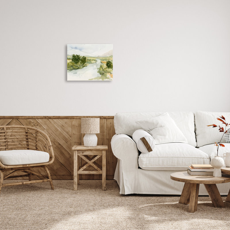Conception d'art sur toile Natural Flowing Stream par Victoria Barnes, H 16 po x l 20 po