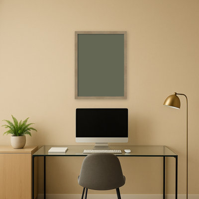 Tableau d'affichage encadré en tissu, tableau d'affichage en bois flotté olive 20 x 26 pour l'organisation murale