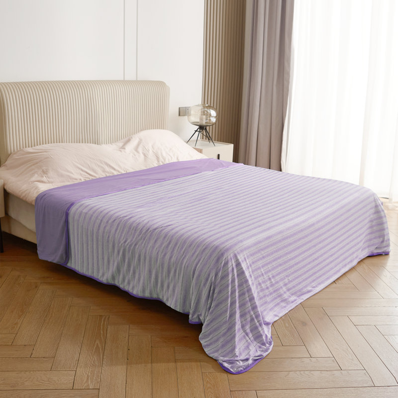 Couverture légère pour les dormeurs chauds Catalonia, Mauve, Très grand