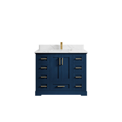 42'' Single Bathroom Vanity with Quartz Top