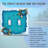 Resin Coastal Double Toggle Switch Cover Sea Turtle and Ocean Waves Design